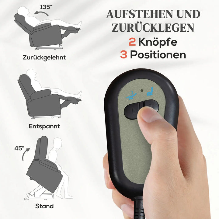 Seniorensessel mit Massagefunktion und Wärme | Montaro Komfort | RehaComfort RehaComfort