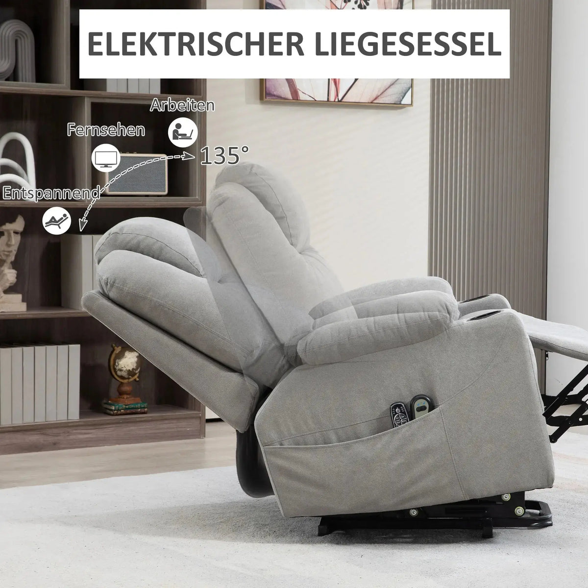 Massagesessel mit Aufstehhilfe elektrisch | mit Massage und Wärme | Sorano | RehaComfort RehaComfort
