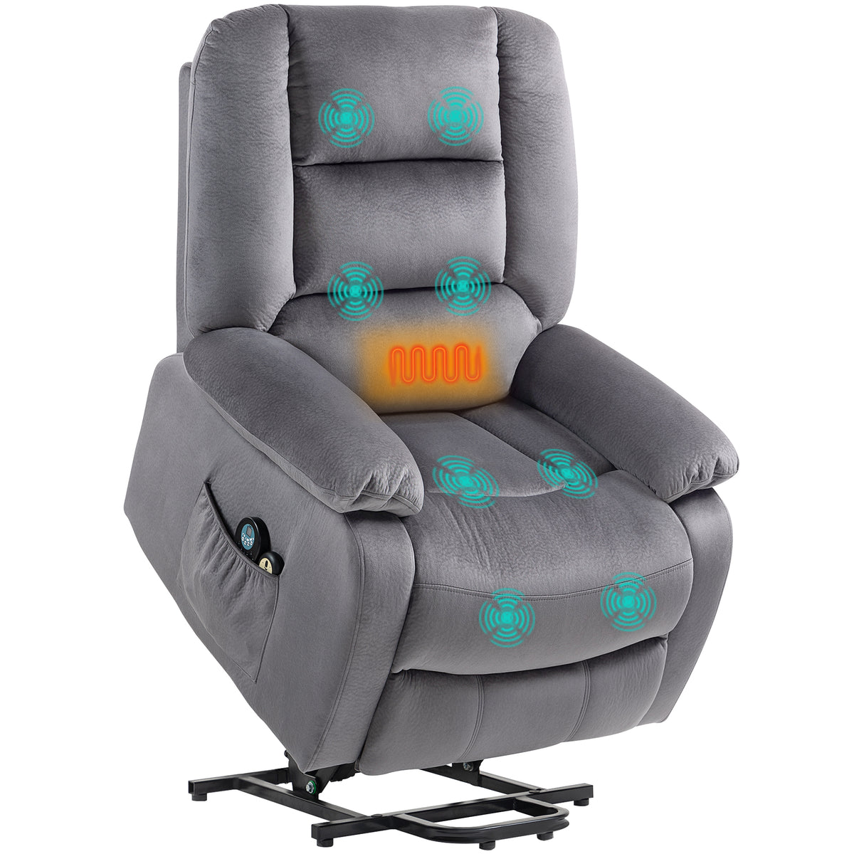 Elektrischer Massagesessel mit Aufstehhilfe | Cedaro | mit Massage und Wärme |  RehaComfort