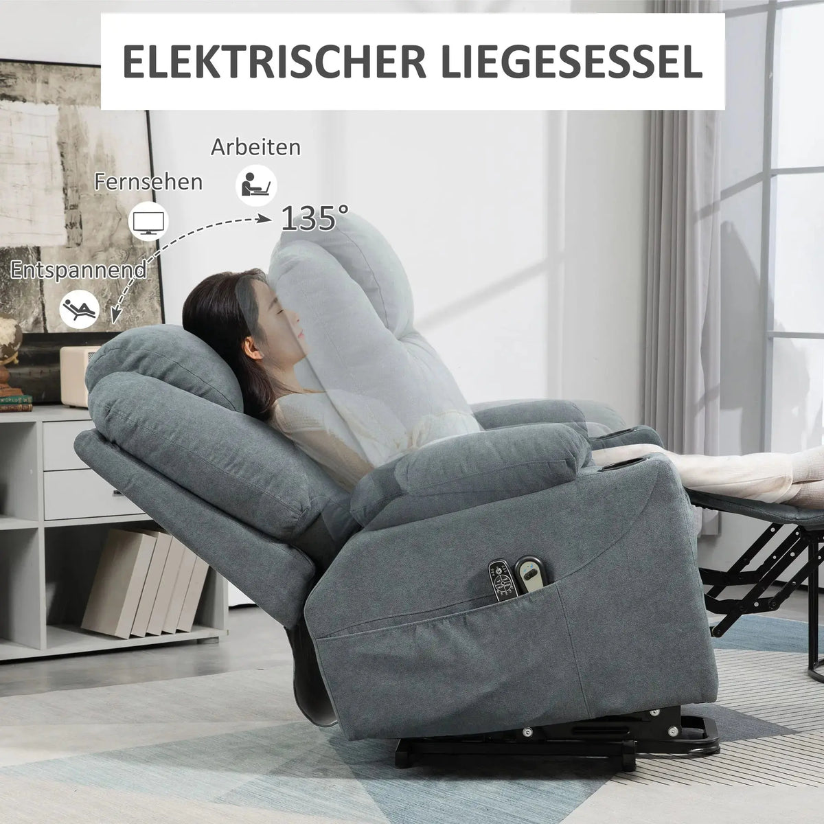 Massagesessel mit Aufstehhilfe elektrisch | mit Massage und Wärme | Sorano | RehaComfort RehaComfort